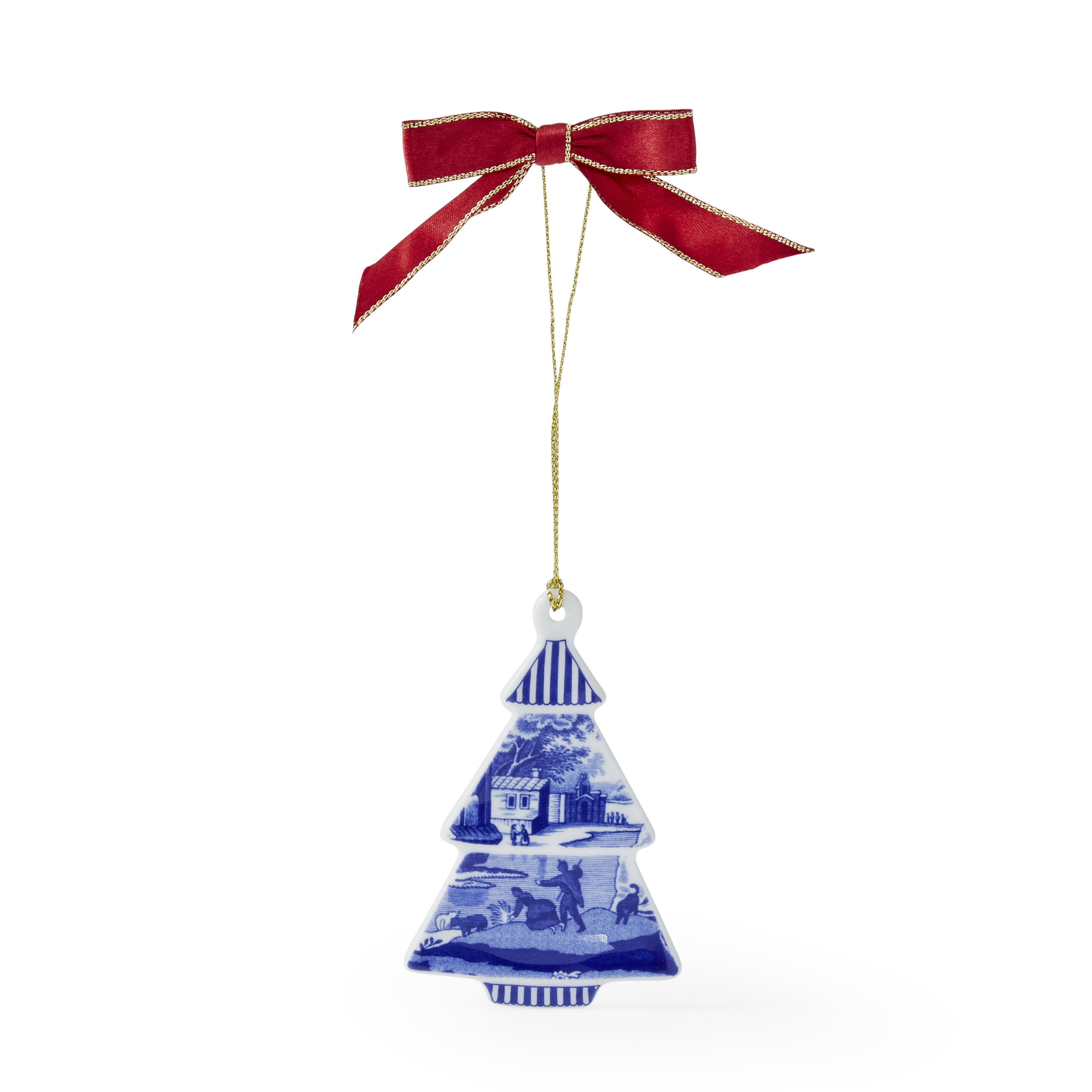 Blue Italian Christmas Tree Shaped Decoration image number null